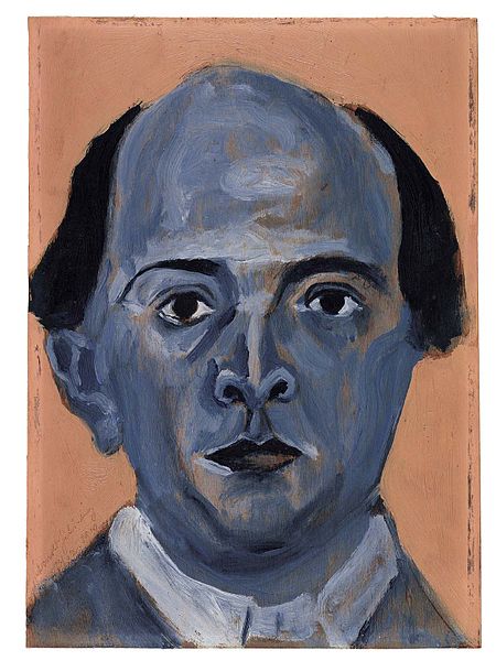 Sch�nberg: Blaues Selbstportrett, 1910