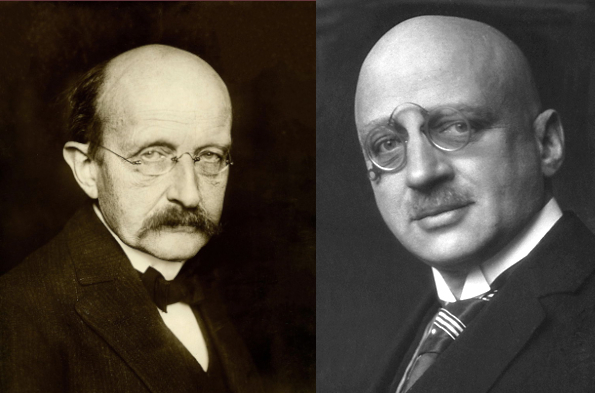 Planck (t.v.) og Haber