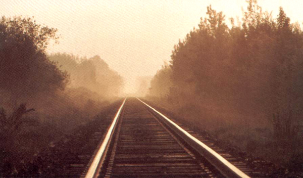 Rails fading into the horizon